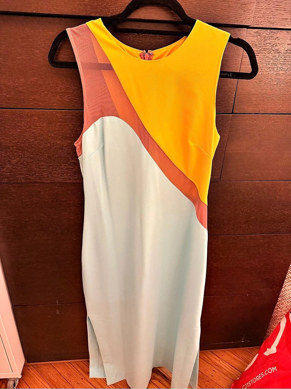 Hutch Color Block Midi Dress Size Small Like New